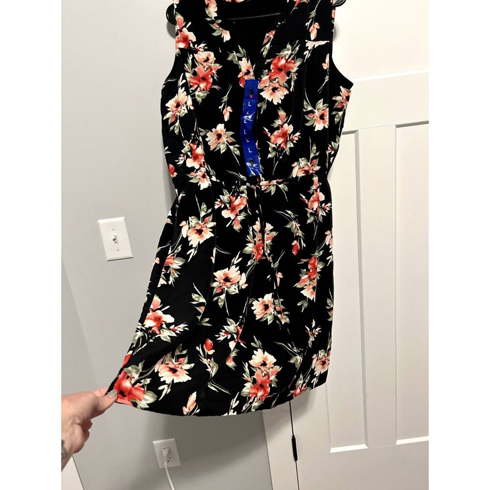 NICOLE MILLER WOMEN'S DRESS, SLEEVELESS, KNEE-LENGTH, NWT, DRAWSTRING WAIST, LG - Picture 8 of 11